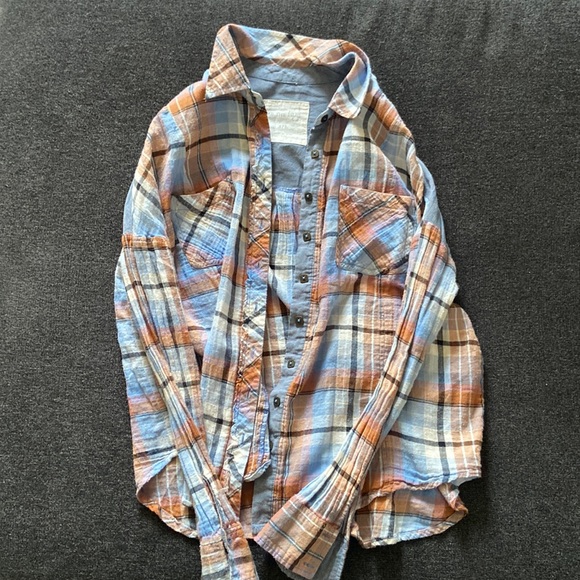 We the free flyaway plaid button down shirt - Picture 2 of 4